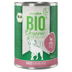 Økonomipakke: 12 x 400 g zooplus Bio - økologisk hundefoder - And & Sød kartoffel (kornfri)