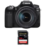 Canon EOS 90D + 18-135mm f/3.5-5.6 IS USM + SanDisk 64GB Extreme PRO UHS-I SDXC 170 MB/s | Garantie 2 ans