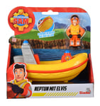 Simba 109252584 Fireman Sam Neptune with Elvis, drives on land and floats in the