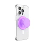 PopSockets: PopGrip Round pour MagSafe - Anneau Adaptateur pour MagSafe Inclus - Support et Poignée pour Smartphone et Coques avec Un Top Interchangeable - Opalescent Pink