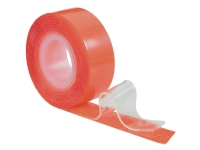 TOOLCRAFT 886516 Dobbeltsidet tape Rød (L x B) 1.5 m x 19 mm 1 stk