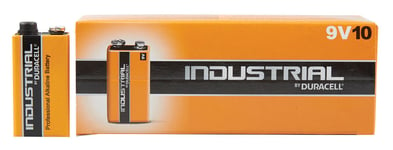 AVL153 - DURACELL INDUSTRIAL 9V BATTERIES (BOX OF 10) HIGH STANDARD RELIABLE POWER