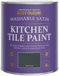 Rust-Oleum Satin Kitchen Tile Paint 750ml - Black Sand