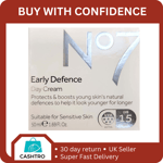 No7 Early Defence Protects & Boosts Young Skin's Day Cream 50ml Brand New