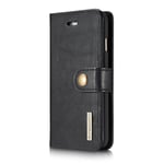 DG.MING Plånboksfodral 2-i-1 Split Leather till iPhone 7 & 8/SE 2 - Svart