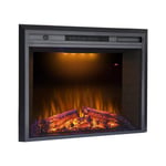 JHSHENGSHI Led Fireplace Insert Electric Fires Freestanding Realistic LED Flame Effect Multi Colour Flames Wall Recessed Mounted 90.4 * 23 * 69.9CM