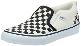 Vans Asher, Sneaker, Blanc (Checkers/Black/Natural), 33 EU