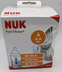 NUK First Choice 4x 150ml No Colic Bottles 0-6 Months Baby Milk Feeding Silicone
