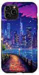 iPhone 11 Pro New York Manhattan Walk View Retro Pixel Art Case