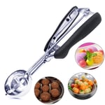 Uooker Stainless Steel Cookie/Ice Cream Scoop Easy-to-Grip Spring-Type Scoop with Trigger Release Device High-Grade Biscuit Scoops to Make Round Biscuits and Ice Cream for Baking Ice Cream(5mm)