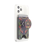 PopSockets: PopWallet+ for MagSafe - Card holder with an Integrated Swappable PopTop for Smartphones and Cases - Floral Bohemian
