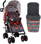 Cosatto Supa 3 pushchair Charcoal Mister Fox with footmuff and raincover 0m-25kg