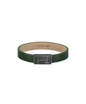 Lacoste Bracelet en cuir pour Homme Collection MONOGRAM LEATHER Vert - 2040186
