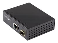 Startech.Com Poe+ Industriell Fiber Till Ethernet-Mediakonverterare 60 W - Sfp Till Rj45 - Singlemode/Multimode Fiber Till Gigabitkopparnätverk - Kompakt Storlek - Ip30/-40 &Degc Till +75 &Degc - Fibermediekonverterare - 1Gbe - 1000Base-Sx, 1000Base