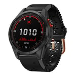 Garmin Fenix ​​7S Solar Silicone Rannekello, 20mm - musta