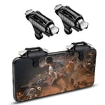 Newseego PUBG Mobile Phone Gaming Triggers, [1 Pair] Upgraded Smart Phone Sensitive Shoot Aim & Fire Buttons with L1R1 Trigger for PUBG/Call of Duty for iOS/Android - Black