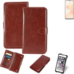 Case For Realme C31 Brown Protective Flip Cover Folding Bag Book Cell Phone