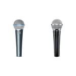 Shure BETA 58A Vocal Microphone - Single Element Supercardioid Dynamic Mic Stage And Studio & SM58-LC Cardioid Dynamic Vocal Microphone with Pneumatic Shock Mount, Spherical Mesh Grille