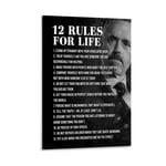 ASDJJ 12 Rules Jordan Peterson Poster Decorative Painting Canvas Wall Art Living Room Posters Bedroom Painting 12x18inch(30x45cm)