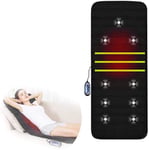Massage Mat, Back Massagers, Heated Massage Mat With 9 Massage Motors And Auto Shut Off, Back Pain Relief, Full Body Massager, Heated Massage Chair Pad For Neck And Back,Lumbar Calf Muscle Relaxation