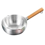 Aluminium Milk Pan, Non-Stick Saucepan Milk Pot​ Butter Warmer Pan with Wooden Handle & Dual Pour Spouts for Boiling Milk Sauce Gravies ​