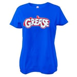 Hybris Grease Movie Logo Girly Tee (S,Blue)