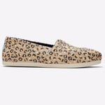 Toms Women's  Alpargata Textured Cheetah Slip On Canvas Vegan Shoes