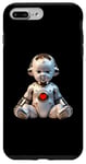 Coque pour iPhone 7 Plus/8 Plus big heart robs bébé robot science-fiction espace futur mars galaxy