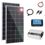 Stela solpaneler, 300W/400W alternativ, 12V/24V kompatibilitet,400w 12v 220v 1000w