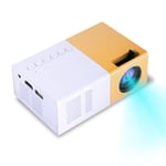 Yunir Portable Projector, Mini 1500lm 1080P HD LED Home Theater Multimedia Video Player Projector for School Office, Support HDMI, AV, VGA, USB, and Small Memory Card, etc(Yellow)