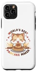Coque pour iPhone 11 Pro Adorable crêpière en forme de chat Kawaii, meilleure crêpière au monde