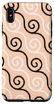 Coque pour iPhone XS Max Peach Celtic Swirl Curves Maori Koru WhirlpoolPattern
