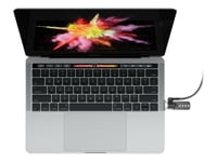 Compulocks MacBook Pro 13-15 TB Adaptateur Ledge avec câble antivol à combinaison argentée avec câble à combinaison argenté - Kit de sécurité - argent - pour Apple MacBook Pro Touch Bar with Four...