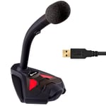 KLIM™ Voice V2 + Gaming Microphone USB + New Version + Best Sound Quality + Ideal for Gaming, Voice Recording, Speech Recognition, Streaming, YouTube, Podcast + Compatible Windows Mac PS4 Mic + Red