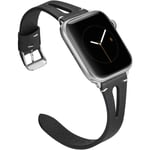 Kompatibel med Apple Watch Band 38mm 40mm Dam, Läder iWatch Band Remmar Armband Armband Tillbehör Ersättningsband för Apple Watch Band