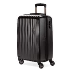 SwissGear Hardside Expandable Luggage with Spinner Wheels and TSA Lock, Black, Carry-On 19-Inch