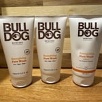 3 x 150 ml Bulldog Skincare Energising Face Wash for Men FREE P&P New.