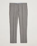Incotex Slim Fit Micro Houndstooth Wool Trousers Light Grey