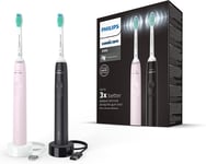Philips Sonicare 3100 Series Sonic Electric Toothbrush (Dual Pack) with Pressure