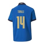2020-2021 Italy Home Football Soccer T-Shirt (Kids) (Sandro Tonali 14)