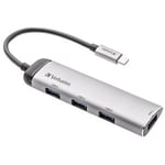 USB-C Multiport Hub 4 x USB 3.2, Silver 10st