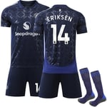 Manchester United Borta Fotbollströja Barn 2024-2025 Kit Nr.14 Eriksen 26