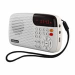 blanche - Radio Portable W105, Mini écran LED stéréo, USB TF, grands haut-parleurs, pour l'exercice entre per