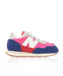 New Balance Girls Girl's 237 Bungee Lace Trainers in Blue Suede - Size UK 5 Infant
