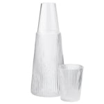 Pilastro karaff med glas, 1 liter, klar