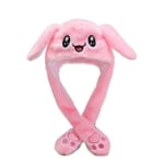 Pikachu-hatt med kaninöron som rör sig och hoppar, rolig kaninplyschmössa Pink rabbit