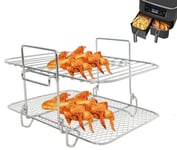 2 Pcs Air Fryer Rack Compatible with Ninja Food Dual Zone Air Fryer