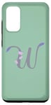 Galaxy S20 Green Elegant Lavender and Butterfly Monogram W Case