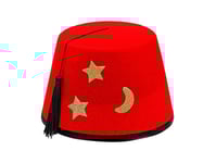 Rød Fez Hat