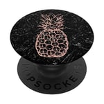 PopSockets Pop out Phones holder Rose pink pineapples black PopSockets PopGrip: Swappable Grip for Phones & Tablets